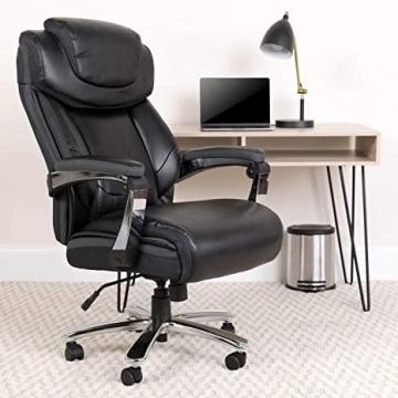 Flash Furniture HERCULES Series Big & Tall LeatherSoft Executive Office Chair w/Adjustable Headrest