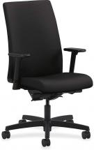 HON Ignition Series Mid-Back Work Chair - Upholstered Computer Chair for Office Desk, Black