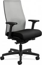 HON Ignition 2.0 Mid-Back Adjustable Lumbar Work Fog Mesh Computer Chair, Black Fabric