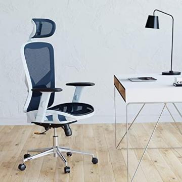 Techni Mobili Mesh Office Chair, Blue