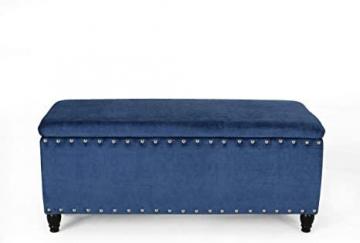 Christopher Knight Home Bancroft Lift-Top Storage Ottoman with Birch Wood and Studded Fabric
