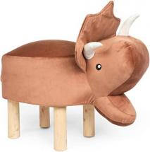 Christopher Portland Contemporary Kids Triceratops Ottoman, Brown, Natural