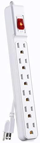 CyberPower GS60304 Power Strip, 6 Outlets, 3 Foot Power Cord White