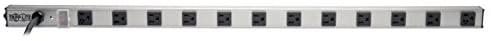 Tripp Lite 12 Outlet Bench & Cabinet Power Strip, 15ft Cord with 5-20P Plug, Black/Gray