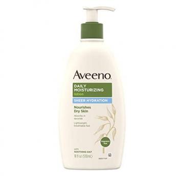 Aveeno Sheer Hydration Daily Moisturizing Lotion for Dry Skin with Soothing Oat, 18 fl. oz