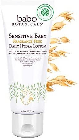 Babo Botanicals Sensitive Baby Daily Hydra Lotion with Chamomile and Calendula, 8 Fl Oz