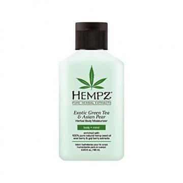 Hempz Exotic Natural Herbal Body Moisturizer with Pure Hemp Seed Oil, Green Tea, 2.25 Fl Oz