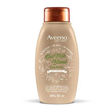 Aveeno Farm-Fresh Oat Milk Sulfate-Free Shampoo with Colloidal Oatmeal & Almond Milk, 12 Fl Oz