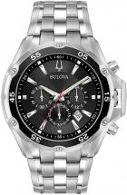 Bulova Classic Chronograph Mens Stainless Steel, Silver-Tone