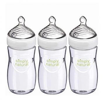 NUK Simply Natural Baby Bottles, 9 Oz, 3 Pack