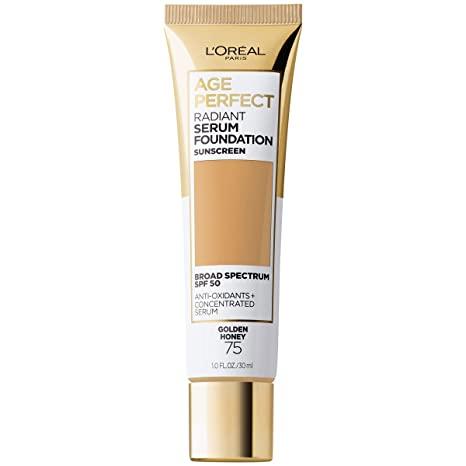L'Oreal Paris Age Perfect Radiant Serum Foundation with SPF 50, Golden Honey