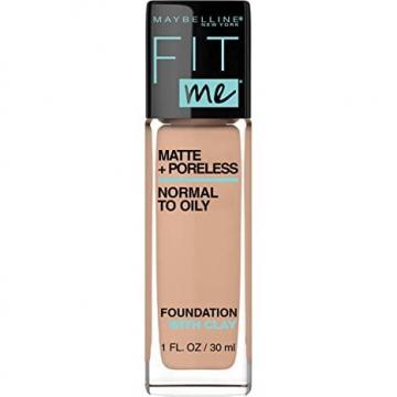 Maybelline Fit Me Matte + Poreless Liquid Foundation Makeup, Rich Tan, Oil-Free Foundation