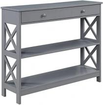 Convenience Concepts Oxford 1 Drawer Console Table, Gray