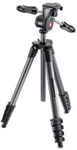 Manfrotto Compact Advanced Aluminum 5-Section Tripod Kit with 3-Way Head, Black