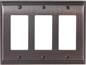 Amerock Wall Plate Oil Rubbed Bronze 3 Rocker Switch Plate Cover Candler 1 Pack Decora Wall Plate