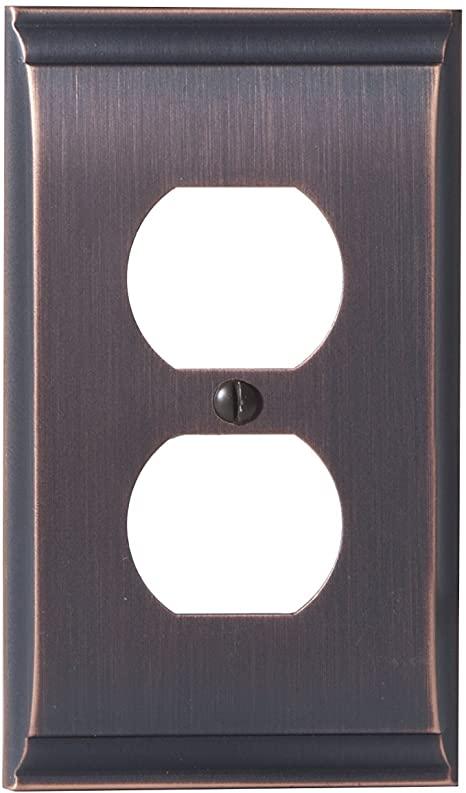Amerock Wall Plate Oil Rubbed Bronze Duplex Outlet Cover Candler 1 Pack Electrical Outlet Cover