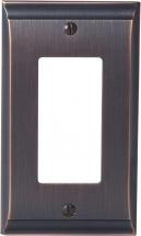 Amerock Wall Plate Oil Rubbed Bronze 1 Rocker Switch Plate Cover Candler 1 Pack Decora Wall Plate