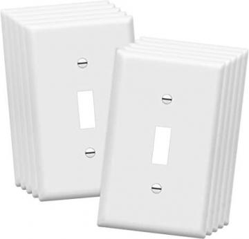 Enerlites Toggle Light Switch Wall Plate Cover, 8811-W-10PCS
