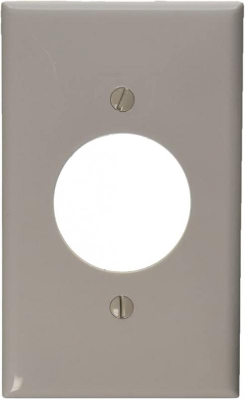 Leviton 80720-W 1-Gang 1.60-Inch Diameter, Device Receptacle Wallplate, White