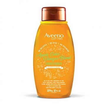 Aveeno Apple Cider Vinegar Sulfate-Free Conditioner for Oily or Dull Hair, Paraben & Dye-Free, 12oz