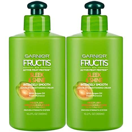 Garnier Fructis Sleek & Shine Intensely Smooth Leave-In Conditioning Cream, 10.2 Ounce