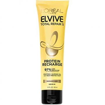 L'Oreal Paris Elvive Total Repair 5 Protein Recharge Leave-In Conditioner Treatment, 5.1 Ounce