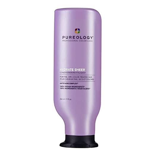 Pureology Hydrate Sheer Conditioner, for Fine, Dry, Color-Treated Hair, Vegan