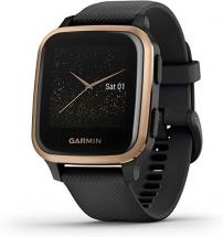 Garmin Venu Sq Music, GPS Smartwatch with Bright Touchscreen Display, Black and Rose Gold