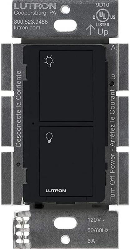 Lutron Caseta Smart Home Switch, Works with Alexa, Apple HomeKit, Google Assistant, Black