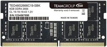 TEAMGROUP Elite DDR4 8GB Single 2666MHz PC4-21300 CL19 Unbuffered Non-ECC 1.2V SODIMM