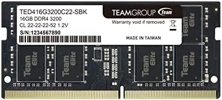 TEAMGROUP Elite DDR4 16GB Single 3200MHz PC4-25600 CL22 Unbuffered Non-ECC 1.2V SODIMM