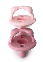 Itzy Ritzy Sweetie Soother Pacifier Set of 2 Light Pink & Dark Pink, Ages Newborn & Up