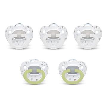 NUK Orthodontic Pacifiers, 0-6 Months,Timeless Collection, Amazon Exclusive, 5 Pack