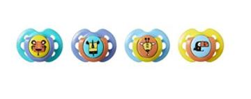 Tommee Tippee Fun Style Pacifiers, Symmetrical Design, 0-6m, 4 Count