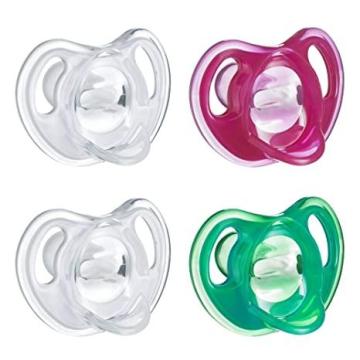 Tommee Tippee Ultra-Light Silicone Pacifier, Symmetrical One-Piece Design, 18-36m, 4-Count