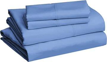 Amazon Basics Lightweight Super Soft Easy Care Microfiber Bed Sheet Set - Full, Dutch Blue