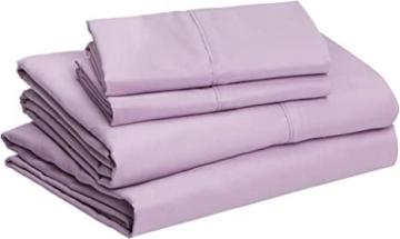 Amazon Basics Lightweight Super Soft Easy Care Microfiber Bed Sheet Set - Queen, Frosted Lavender