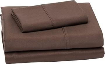 Amazon Basics Lightweight Super Soft Easy Care Microfiber Bed Sheet - Twin, Chocolate