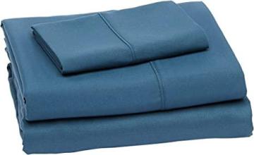 Amazon Basics Lightweight Super Soft Easy Care Microfiber Bed Sheet Set - Twin XL, Dark Teal