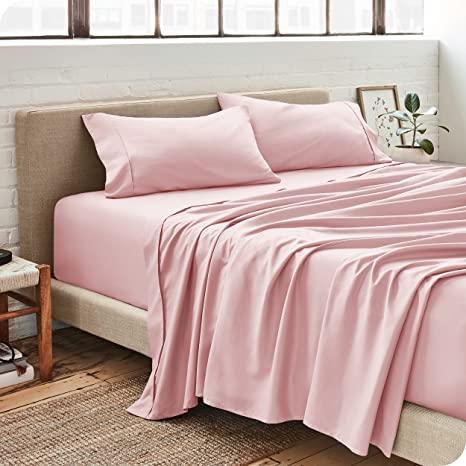 Bare Home Twin XL Sheet Set  - Luxury 1800 Ultra-Soft Microfiber Bed Sheets (Twin XL, Light Pink)