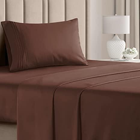 CGK Twin Size Sheet Set - Breathable & Cooling - Hotel Luxury Bed Sheets – Brown Chocolate