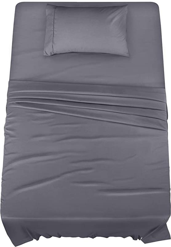 Utopia Bedding Bed Sheet Set - 3 Piece Twin XL Bedding (Twin XL, Grey)