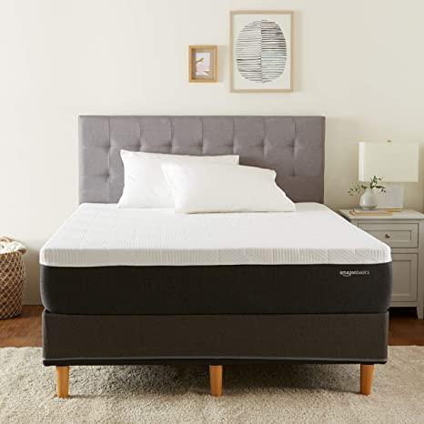 Amazon Basics Cooling Gel Infused Firm Support Latex-Feel Mattress - King Size, 12 inch