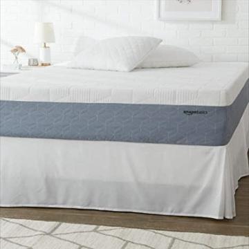 Amazon Basics Cooling Gel-Infused, Medium-Firm Memory Foam Mattress - Queen Size, 12 Inch