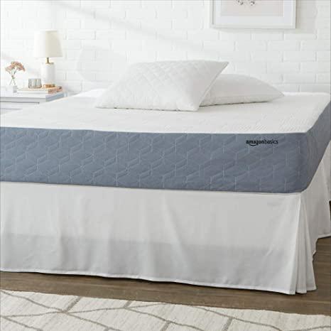 Amazon Basics Cooling Gel-Infused, Medium-Firm Memory Foam Mattress - Queen Size, 10 Inch