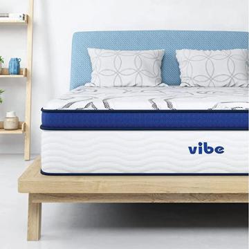 Vibe Quilted Gel Memory Foam and Innerspring Hybrid Pillow Top 12-Inch Mattressm Bed-in-a-Box Twin