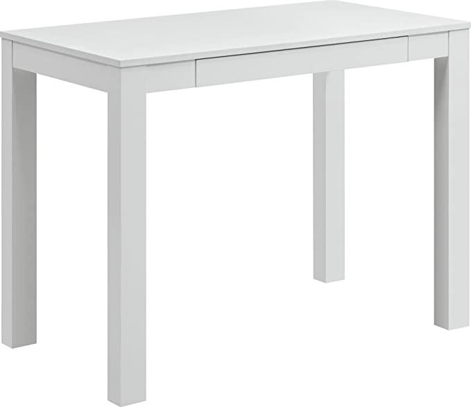 Ameriwood Home Parsons Desk with Drawer, White