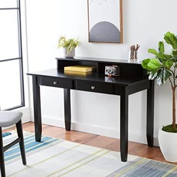 SAFAVIEH Home Collection Winsome Matte Black 2-Drawer Writing Desk