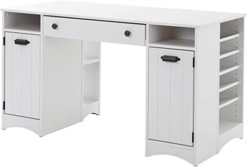 South Shore Artwork Craft Table with Storage-Pure White