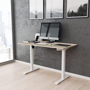 Techni Mobili Power Adjustable, Oak sit to Stand Desk, ONE Size